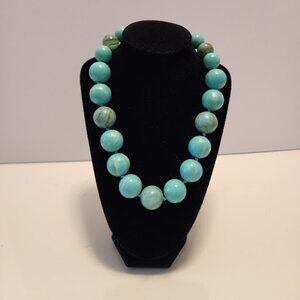 Turquoise Round Bead Necklace